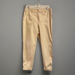 CHICO'S SIZE 1 Size Beige Luxe Ankle Crop‎ Pants Soft Lightweight